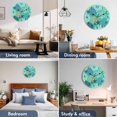 thumbnail image 2 of Wall Clock 14 Inch Teal Green Blue Coastal Round Silent Decorative Wall Clocks Battery Operated for Living Room Bedroom Kitchen Classroom Decor, Nautical Ocean Coral Starfish Shell,Large, 2 of 7