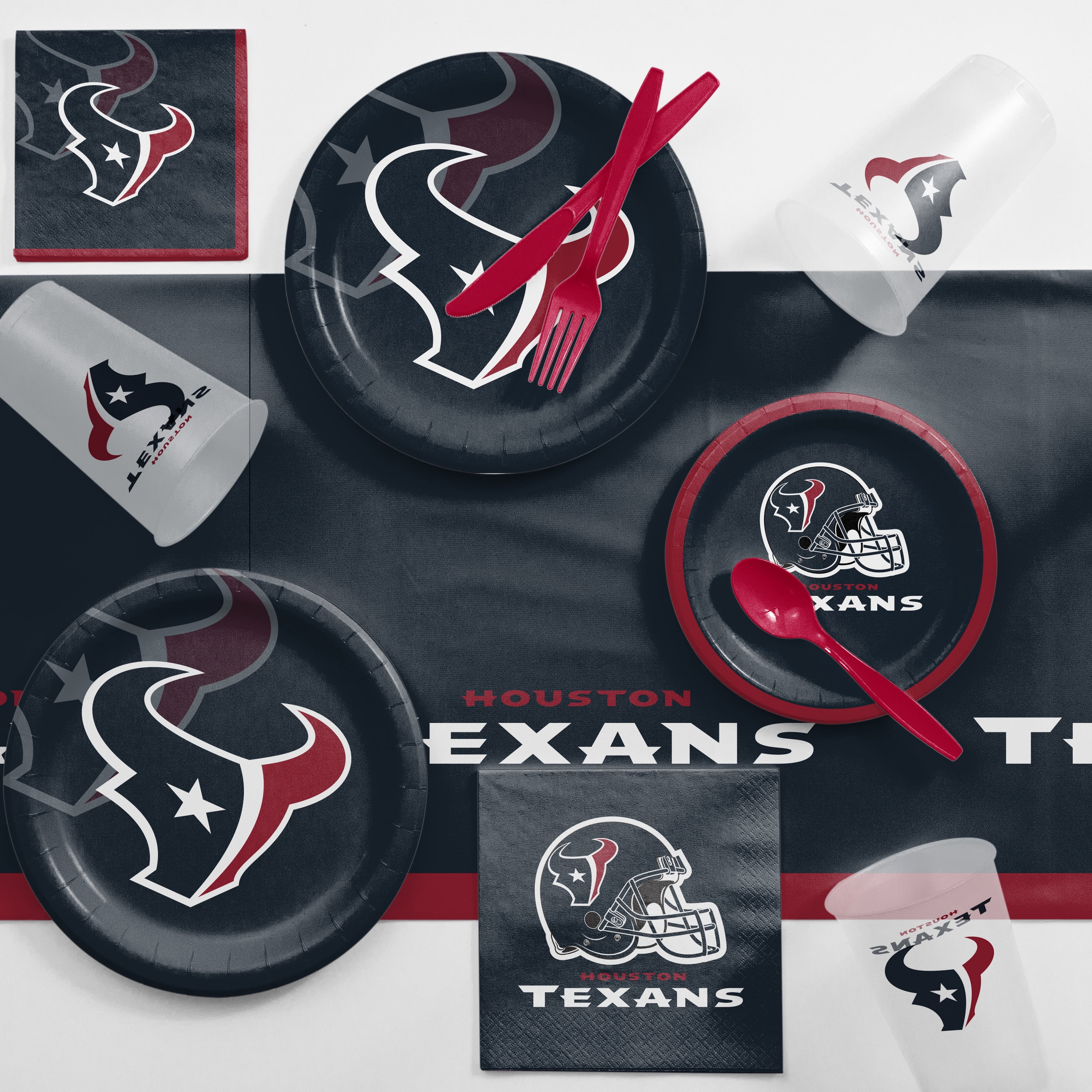 Houston Texans Paper Beverage Napkins 48 Count for 24 Guests