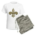 thumbnail image 5 of CafePress - Fleur De Lis Black Gold Women's Light Pajamas - Women's Short Sleeve Print T-Shirt and Pants Light Cotton Pajama Set, 5 of 7