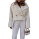 thumbnail image 1 of Abrigo Corto de Mezcla de Lana para Mujer, con Cuello de Solapa, para Oficina, Invierno, Gabardina. L, 1 of 7