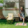 thumbnail image 5 of asdfgh 2 Pack Folding Camping Chair with Cooler Pouch, Mesh Backrest and Cup Holder Pocket (Yellow, 2 Pack), 5 of 7