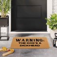 thumbnail image 5 of 1*Carpet Funny Doormat Front Door Mat Entryway Outdoor Mat Entry Brown Mat House Warming Gift Mat with Heavy Duty Front Porch Welcome Mats (Warning the Dog'S a Dickhead), 5 of 7