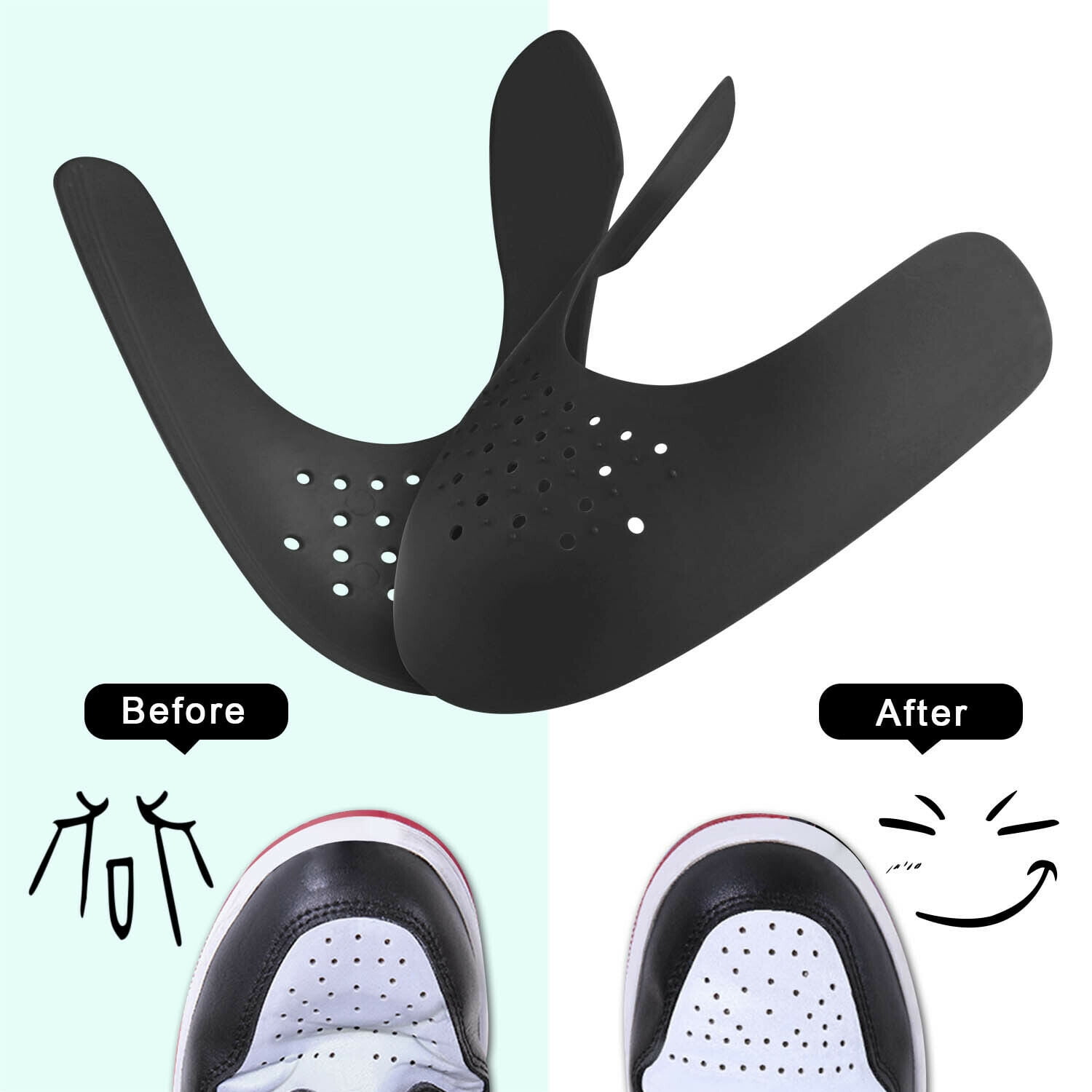 Fysho 1Pair Shoe Anti Crease Shield Toe 