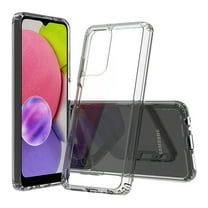 Xpm Case for Samsung Galaxy A03S Hybrid Transparent Clear Acrylic Back Hard PC Soft TPU Full Protective Bumper Extra Shock-Absorb Cover for Galaxy A03S - Clear