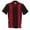Red Black, variant on Men's Retro Classic Two Tone Bowling Shirt Light Gray White L