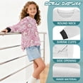 thumbnail image 6 of Xoenoiee Axolotl Cherry Blossom Print Girls Oversized Sweatshirt Drop Shoulder Long Sleeve Crewneck Pullover, Loose Fit Casual Fall Top Y2K Winter Outfits, 9-10 Years, 6 of 7
