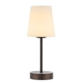 thumbnail image 2 of JONATHAN Y Carson 12.75" Bohemian Farmhouse Iron Rechargeable Integrated Portable LED Table Lamp, Oil Rubbed Bronze/White, JYL7110B, 2 of 6