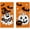 Ghost, variant on Halloween Skull Kitchen Towel Set (2-piece), orange and black skull heads, pumpkin-shaped dried towels, baking cooking cloths, fun rose butterfly home decorations, size: 16 x 24 inches