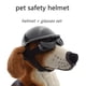 thumbnail image 5 of Conjunto de casco y gafas para perros, casco para mascotas, gafas de sol, sombrero de seguridad ajustable para perros en motocicleta, talla S, 5 of 5