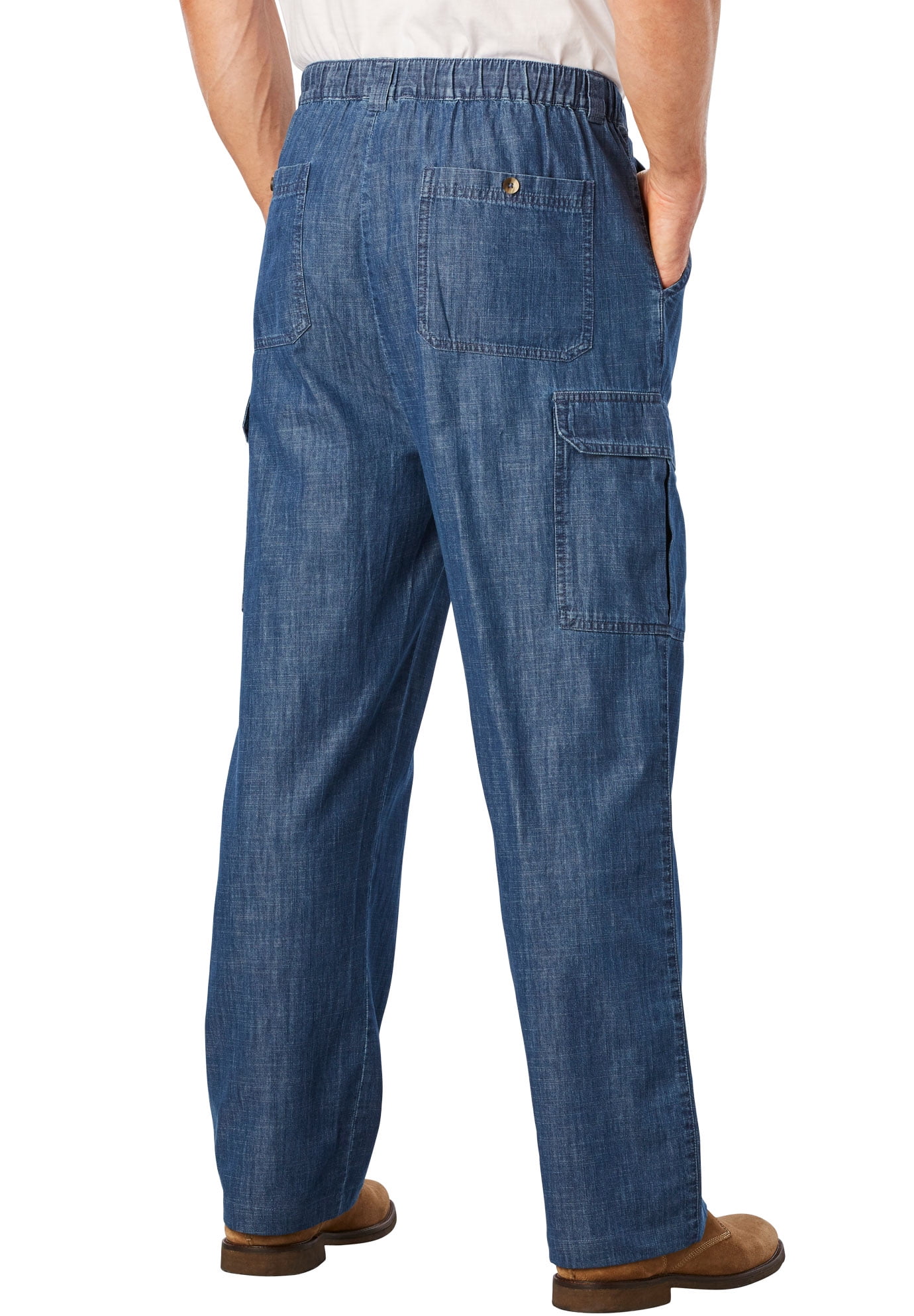big and tall full elastic waist jeans