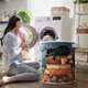thumbnail image 4 of Embroidered Quilted Laundry Basket With Handles Foldable Polyester Storage Bucket Reinforced Handle Large Capacity For Clothes Towels Home Bathroom Bedroom Organizer, 4 of 7