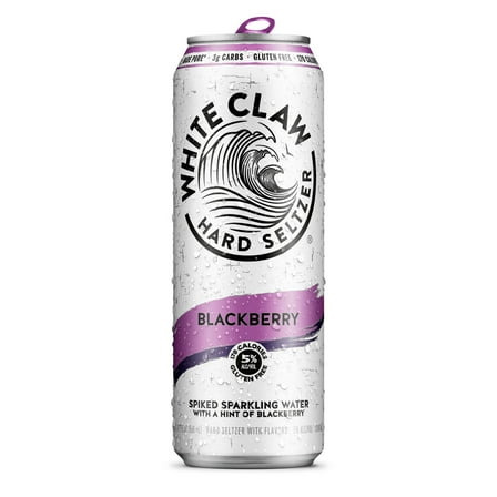 White Claw Hard Seltzer Blackberry, 19.2 fl oz Can, 5% ABV