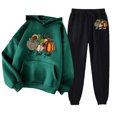 thumbnail image 1 of Puntoco Sudadera con capucha para mujer, sudadera con bolsillo de manga larga, pantalones de moda para mujer, conjunto de sudadera con estampado navideño, liquidación Puntoco Puntoco-2934, 1 of 2