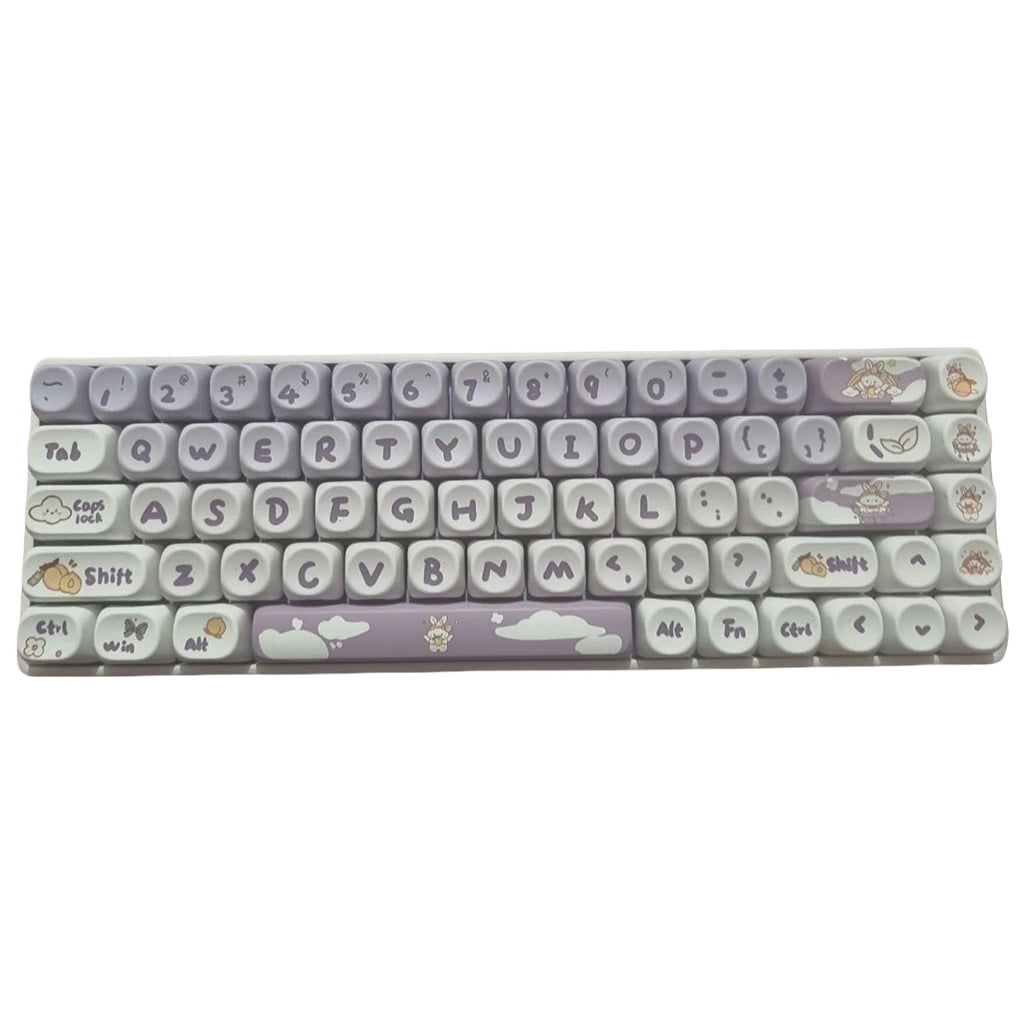 JZROCKER 116Keys Cartoon Keycaps For Mechanical Keyboard Switches Cartoon Rabbit
