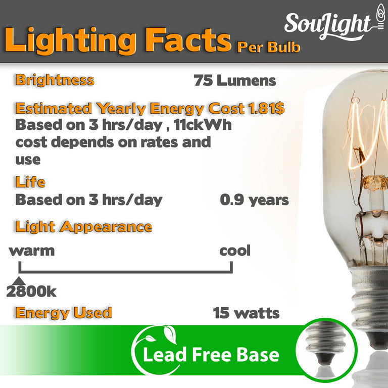 10pcs T20 E12 Edison Bulb 120v 15w Refrigerator Fridge Light Bulb Tungsten  Filament Lamp Bulbs Incandescent Bulb Salt Lamp-liuyue