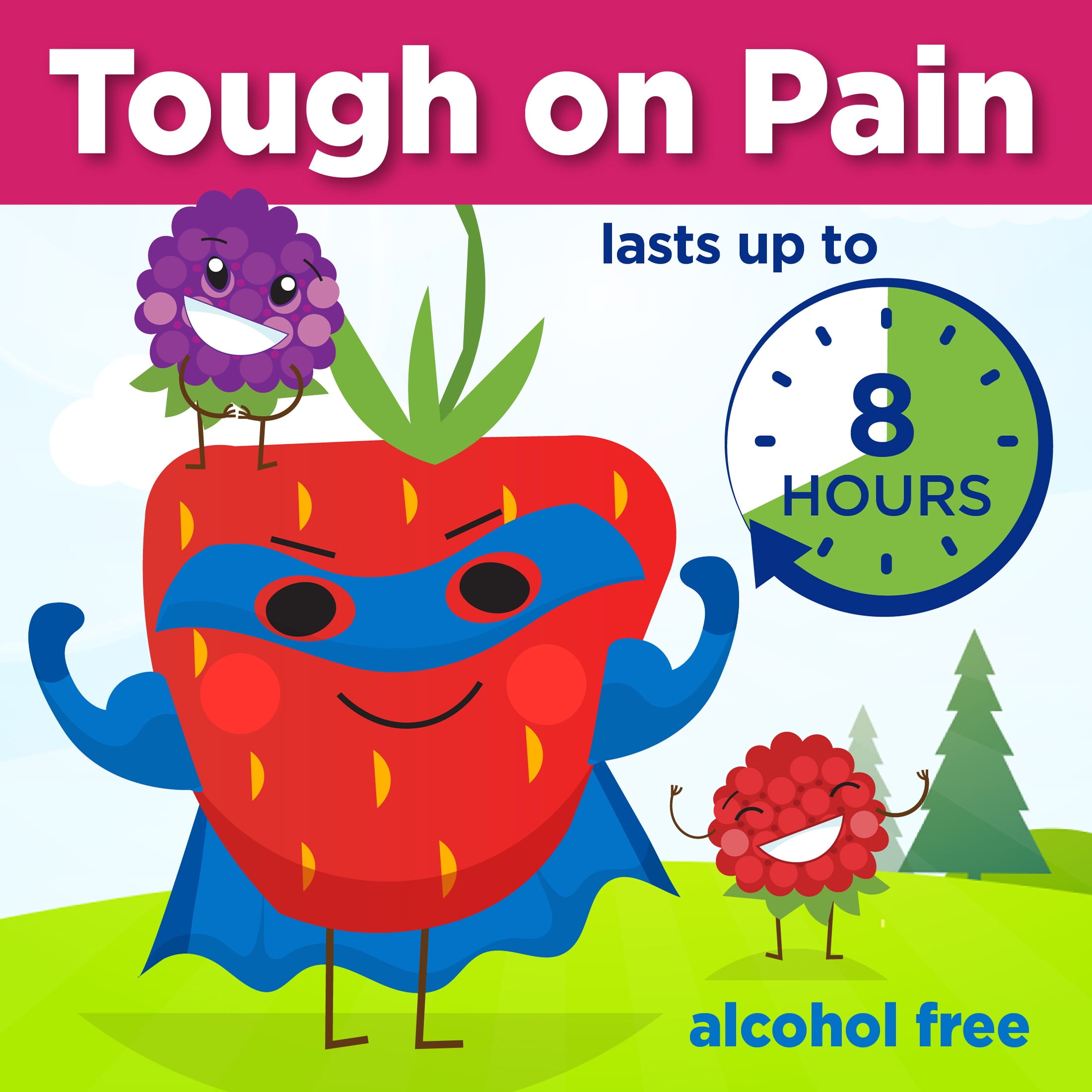 Equate Children's Pain Reliever/Fever Reducer Ibuprofen Oral Suspension, Berry Flavor, 100 mg, 8 fl oz