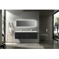 thumbnail image 2 of Alma-Moore 72″ Black Wall Mount Vanity With A Integrated White Sink, 2 of 4