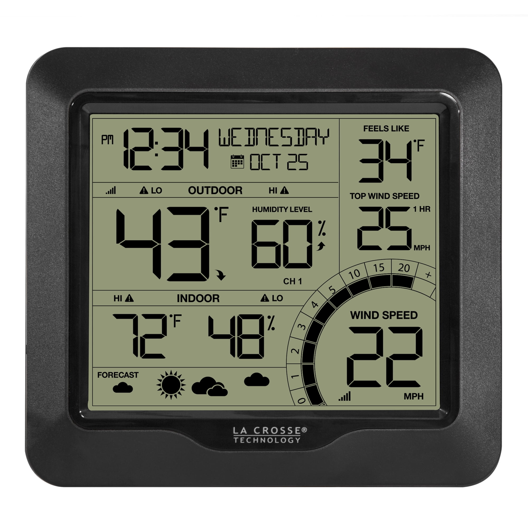 La Crosse Technology Wind and Weather Station, 1 Each, 327-1417BW