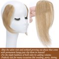 thumbnail image 3 of SEGO Clip in Hair Extensions Hair Bangs 100% Real Human Hair 2PCS French Bangs Wave Fringe Side Bangs Swept Natural Black Hair Piece, 3 of 6