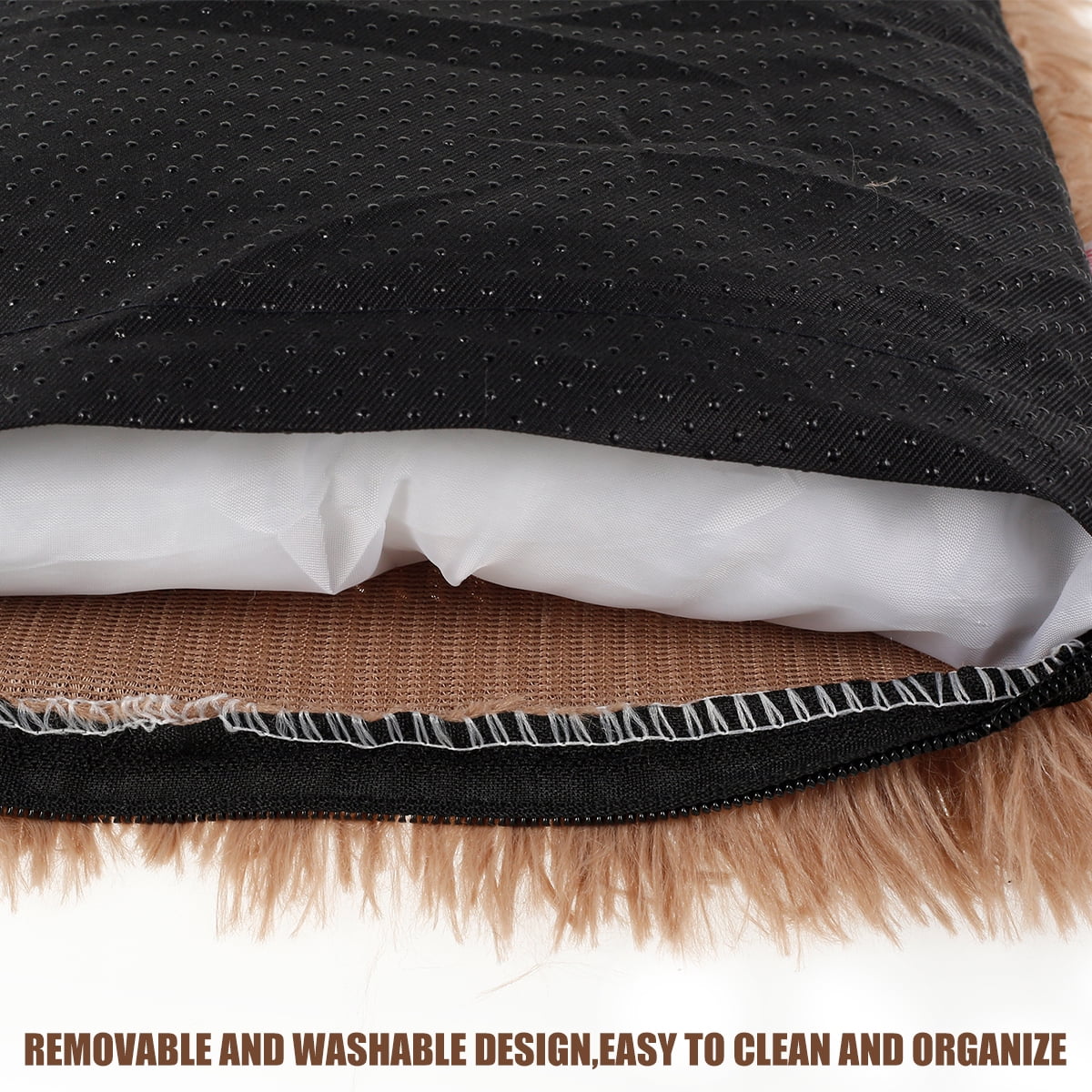 Relax love Dog Crate Mat Detachable and Washable Dog Bed Cushion with Anti-slip Bottom Kitten Puppy Soft Cushion Blanket,L