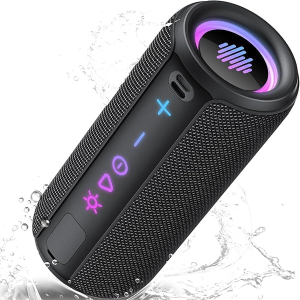 wonima11 Portable Speaker Bluetooth 5.4, 25W Super Loud Wireless Speaker: Boost Bass 3.0, 30H Playtime, 8 RGB Modes, IPX7 Waterproof, TWS Pairing, for Outdoor/Home/Party, Gift Ideas