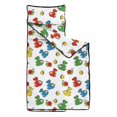 thumbnail image 2 of White Cartoon Dragons Snails Pattern Teens Toddler Nap Mat with Pillow, Sleeping Mat Bag for Preschool Daycare 50"x20", 2 of 6