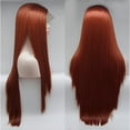 thumbnail image 3 of Unique Bargains Lace Front Wigs for Women 24" Wine Red Long Straight Hair with Wig Cap Comb, 3 of 6