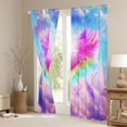 thumbnail image 3 of jejeloiu Rainbow Angel Wings Blackout Curtains Set of 2 (52x84 Each),3D Cartoon Loves Window Curtains For Girl Kid, 3 of 6
