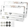 thumbnail image 2 of GZHJMY Cartoon Animal License Plate Frames, License Plate Covers, 2 Packs Universal Aluminum Tag Frame with 2 Holes & Screw Caps for Front and Rear Car Tags, Elliptical Hole Decorative, 2 of 7