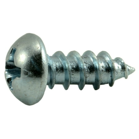 

#6 x 3/8 Zinc Plated Steel Phillips Round Head Sheet Metal Screws (80 pcs.)