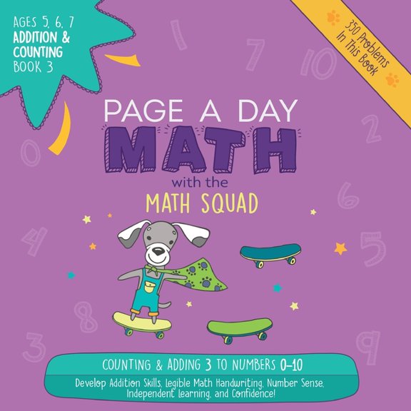 Number Adding Pages Addition & Counting Page A Day Math Addition & Counting Book 7: Adding ...
