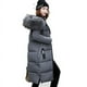 thumbnail image 5 of Chaqueta de algodón de corte entallado para mujer, chaqueta de algodón de estilo medio a largo, chaqueta de algodón de plumón grueso con cuello de piel grande a la moda para mujer, 5 of 5