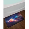 thumbnail image 2 of Full Moon Bath Mat, Outer Space Art Cosmic Scene with Planets and Stars Color Transitions in the Sky, Plush Bathroom Decor Mat with Non Slip Backing, 29.5" X 17.5", Multicolor, by Ambesonne, 2 of 2