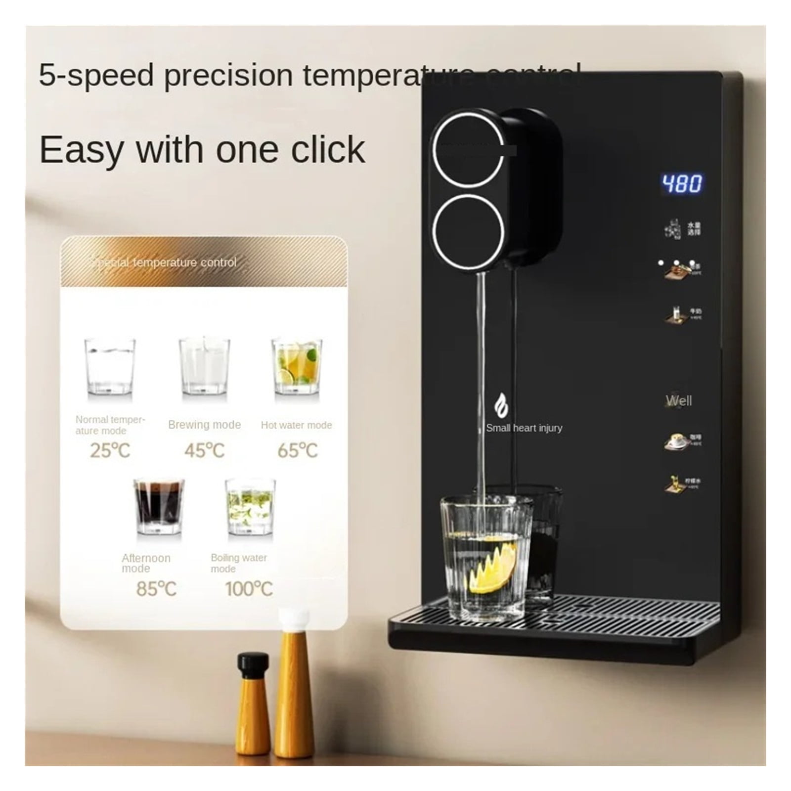 Home Wall-Mounted Without Tank Instant Hot Water Dispenser Desktop New Embedded Quick Machine Hot Water Dispenser ,Safety Performance