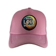 thumbnail image 1 of Gravity Threads Chapeau de Camionneur Ajustable Make Love Not War Patch - Rose, 1 of 2