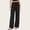 Black, variant on Women Linen Pants Wide Leg Pants Summer Casual Drawstring Elastic Waist Beach Travel Palazzo Trousers with Pockets Camel XL