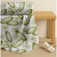 thumbnail image 4 of Soimoi White Cotton Cambric Fabric Cucumber Vegetable Print Fabric by the Yard 56 Inch Wide, 4 of 7