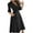 Black, variant on Pisexur Womens Long Sleeve Maxi Dress Boho Chiffon Printed Collared Neck Long Robe Loose Spring Dresses