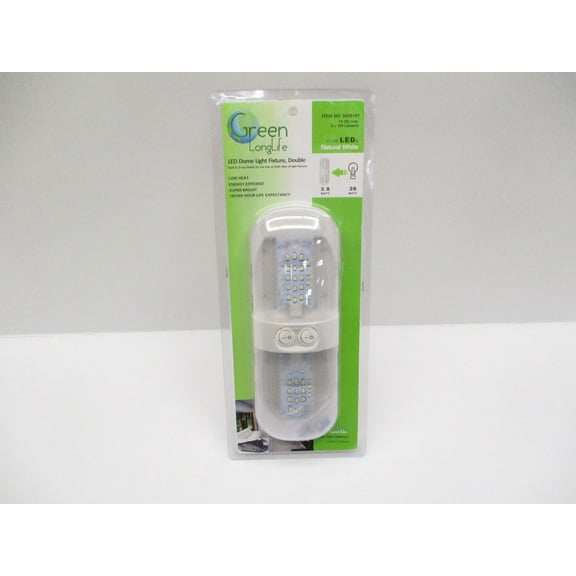 (1) 72 White LED High Power 12V Dome Light Fixture Natural Light On Off Switches