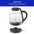 thumbnail image 5 of 1L Rapid-Boil Glass Electric Kettle with 1500W Heating, Automatic Shutoff, Cordless Design and Boil-Dry Protection for Tea, Coffee, and Everyday Hot Water Use, Black, 5 of 9