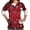 Wine#61, variant on Happy New Year! Womens Nursing Scrub Tops Working Uniform Short Sleeve V Neck Claus Snowman Tree Holiday Christmas PrintWorkwear Blouse Scrubs Tops with Pockets-Wine - Fall/Winter Clearance