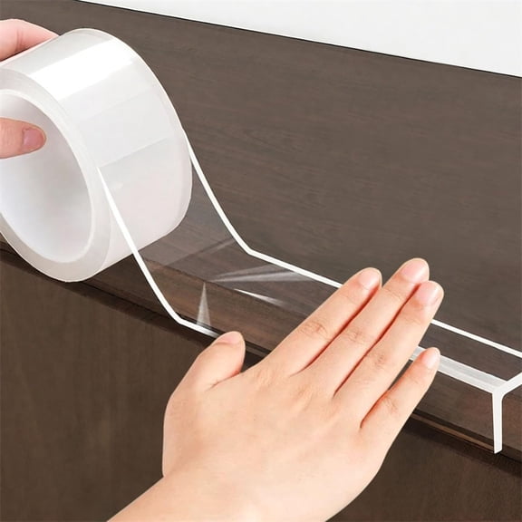 Scheam Soft Clear Furniture Protector Adhesive Tape,Edge Corner Guard Strip,Table Corner Mounting Strips,Cabinet Door Bumper,Wall Against Sharp Corners,for Home Office 6.5 Ft x 1.18 in