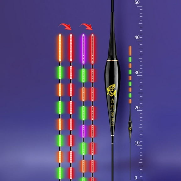 2PCS Night fishing High Quality 2 light Buoy Strike Slip Drift Tube Rock fishing Floats Bobbers Light Float Electronic Fishing float DE02