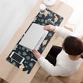 thumbnail image 3 of Long Mouse Pads for Desk,Dark Green Leafy Dinosaurs Pattern Desk Mats on Top Of Desks, Desk Mouse Pad Extra Large with 3mm Non-Slip Base and Stitched Edge for Gaming,Office,Work,Home 31.5"x11.8", 3 of 6