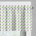 thumbnail image 5 of Ambesonne Mardi Gras Valance & Curtain, Carnival Lily Flower, 55"x24", Green Yellow Purple, 5 of 6