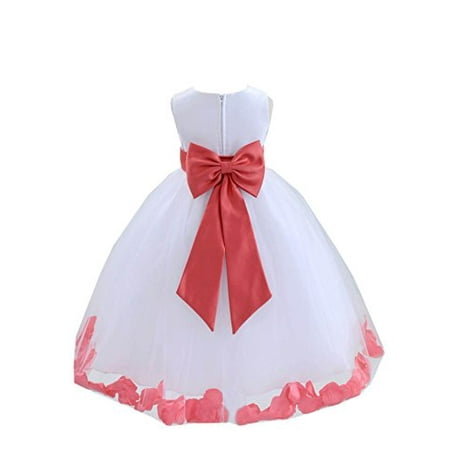 

Ekidsbridal White Tulle Rose Petals Flower Girl Dresses Special Occasions Dresses Wedding Tulle Dresses Toddler Girl Dresses Pageant Dresses Ball Gown Birthday Girl Dress Easter Summer Dresses 302T