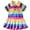 Dark rainbow, variant on WIBACKER 1-6T Baby Girls and Toddler Short Sleeve Pique Polo Dress Summer Pleated Skirt for Kids