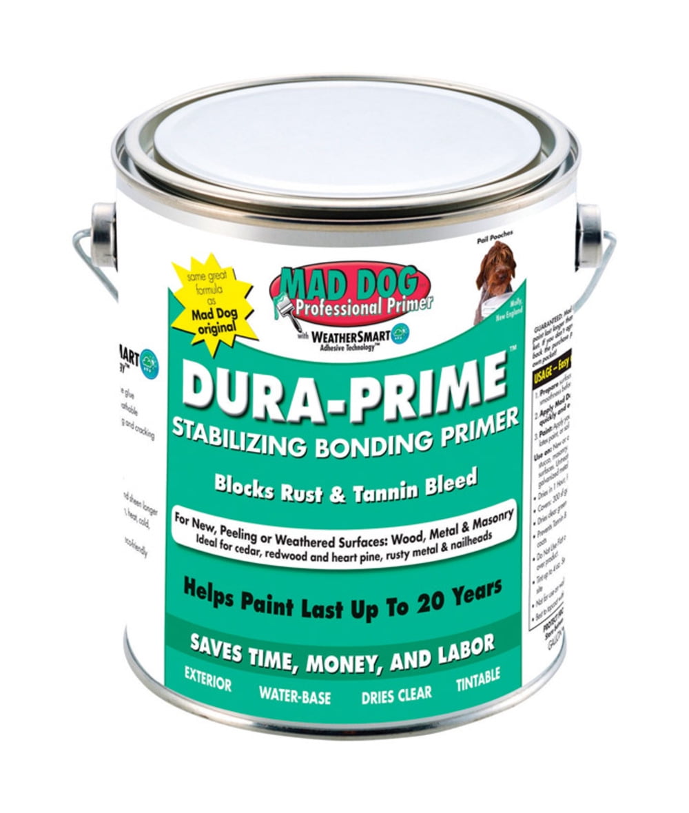 Mad Dog MDPDP025 Dura-Prime Clear Water-Based Acrylic Latex Bonding Primer 1 Qt
