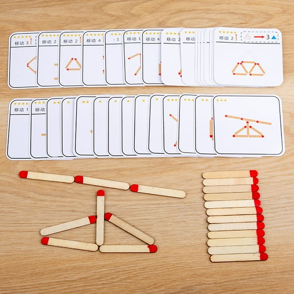 Black Friday Thinking Simulation Match Puzzle Board Game Treat Puzzle Toy 30 Question Cards Exquisite Storage Color Box 20 Simulated Fire Sticks Children's Holiday Gift Toys for Child Fall Saving