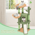 thumbnail image 4 of MoNiBloom 42" Luxurious Large Cat Tree Condo, Multilevel Tower with Scratching Posts, Perch, Road and Hammock for Indoor Cats, Cactus Green, 4 of 9